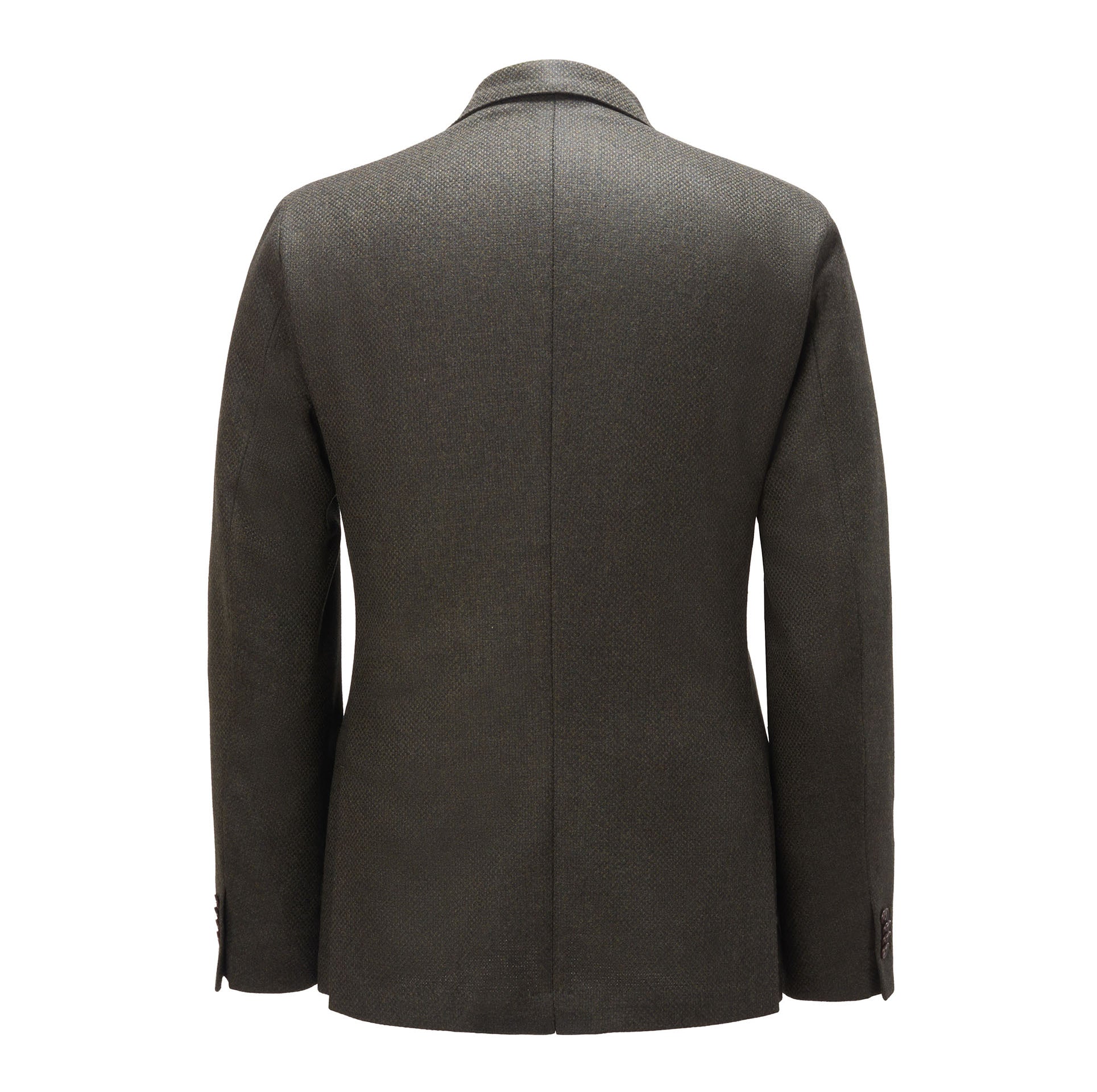 Luciano Barbera Single Breasted Sartorial Jacket – Rustic Green Tick Weave
