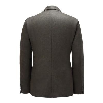 Luciano Barbera Single Breasted Sartorial Jacket – Rustic Green Tick Weave