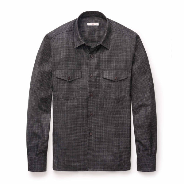 Lightweight Wool Overshirt - Charcoal