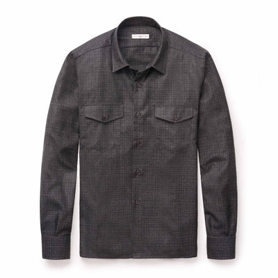 Lightweight Wool Overshirt - Charcoal