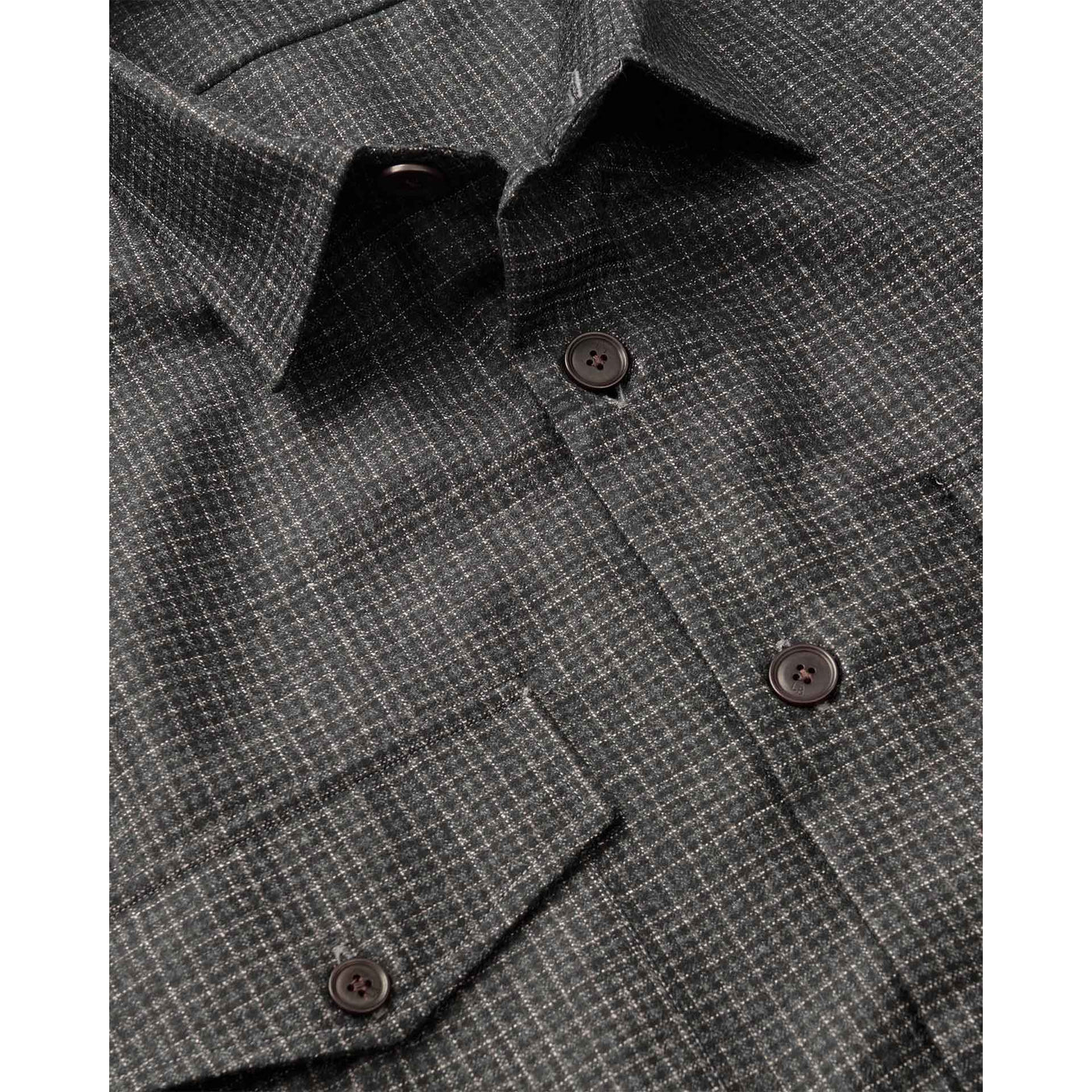Lightweight Wool Overshirt - Charcoal