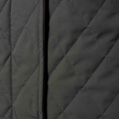 Womens Diamond Quilted Hooded Jacket - Forest Green