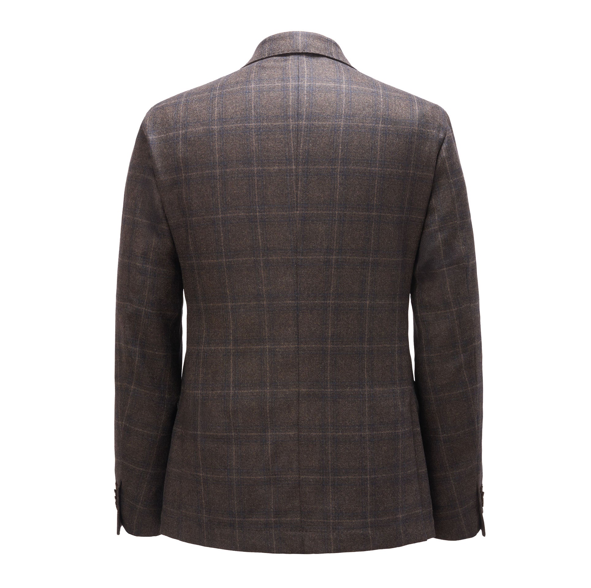 Luciano Barbera Single Breasted Sartorial Jacket – Brown Navy & Tan Check