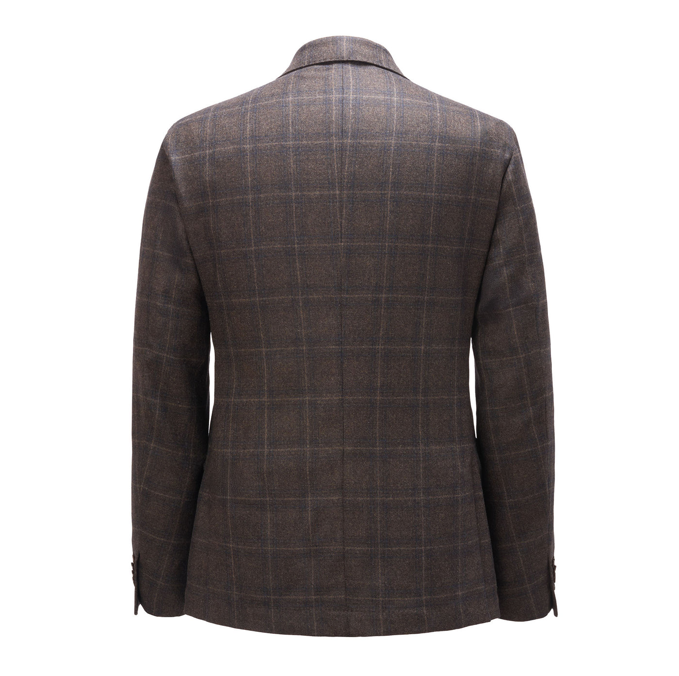 Luciano Barbera Single Breasted Sartorial Jacket – Brown Navy & Tan Check