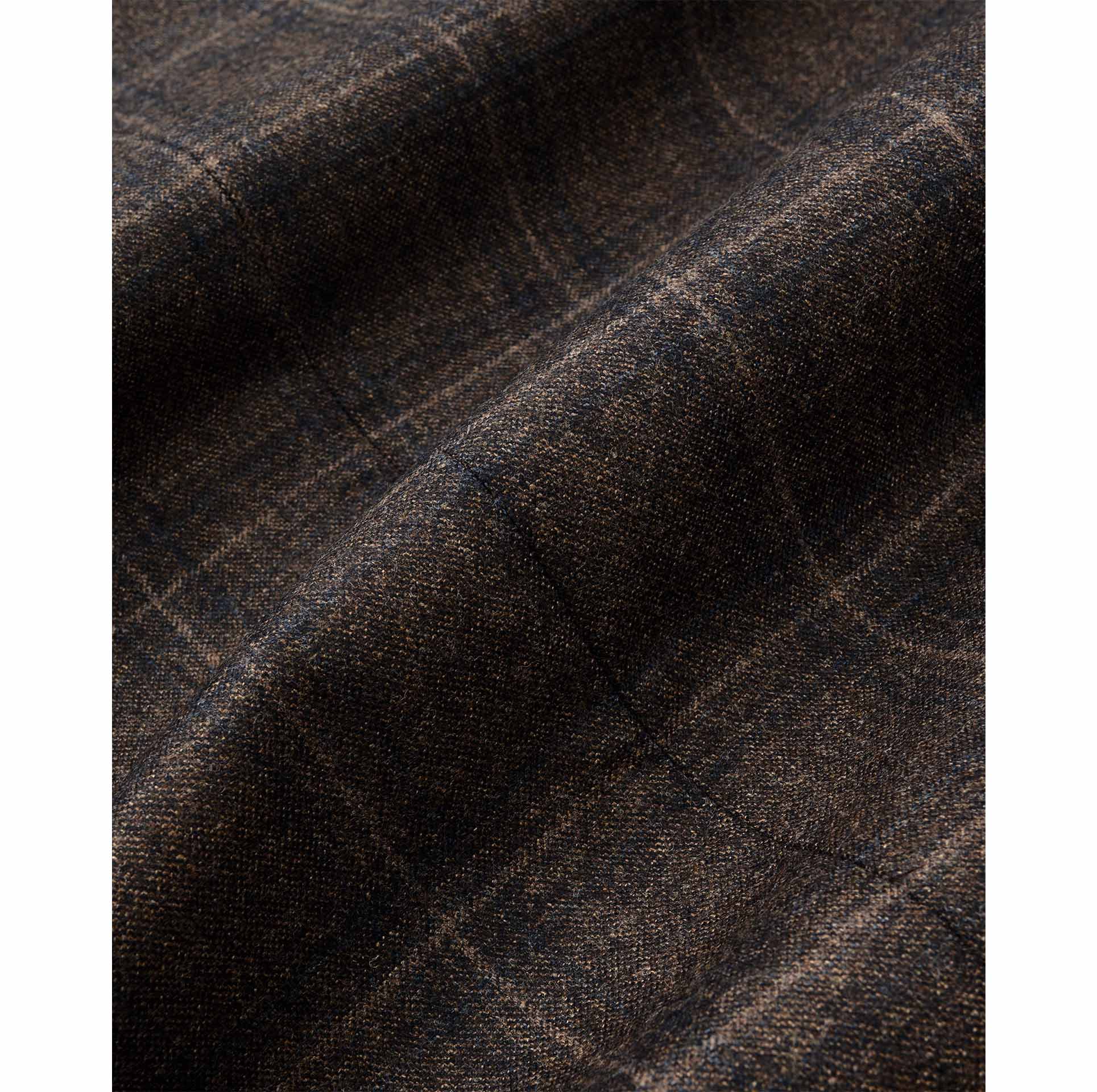 Luciano Barbera Single Breasted Sartorial Jacket – Brown Navy & Tan Check