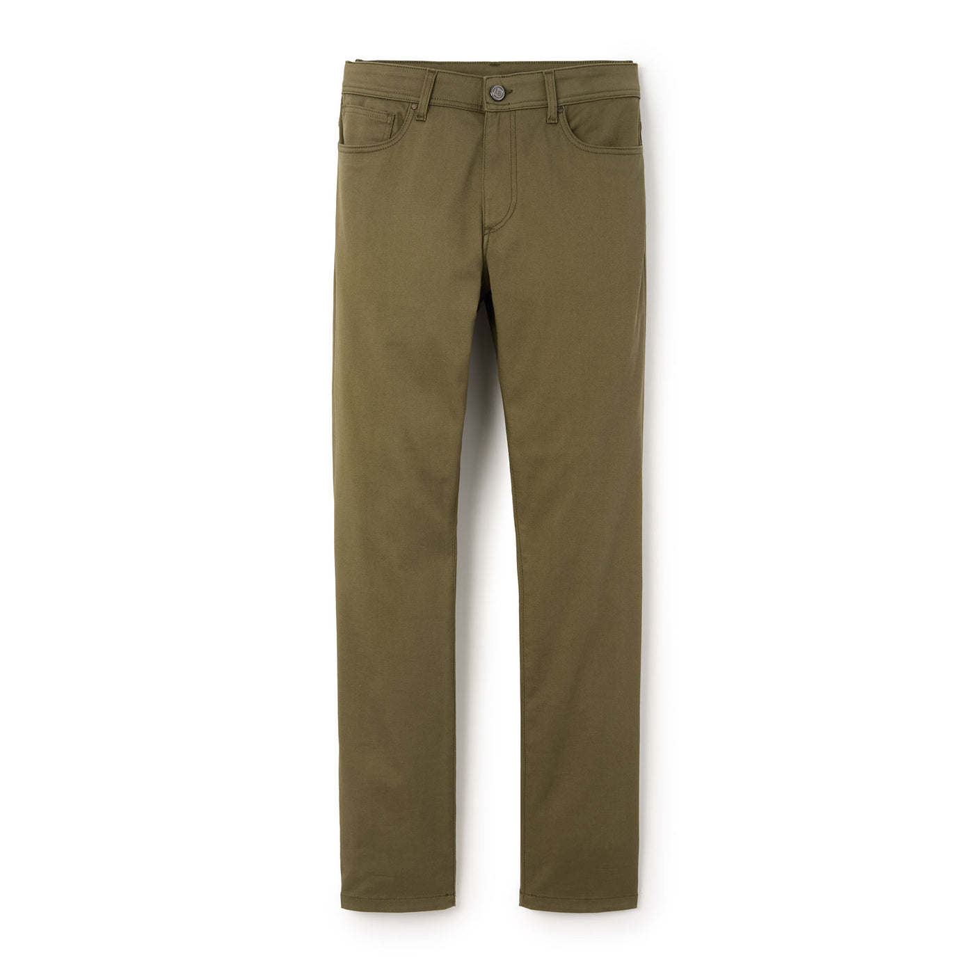 Olive green pants on a white background