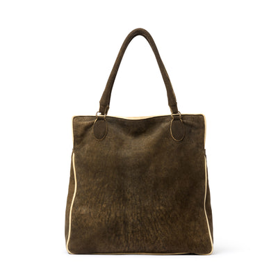 Artisan Tanned Nizza Deerskin Leather Tote - Maple