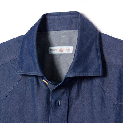 Cotton Denim Shirt - Blue