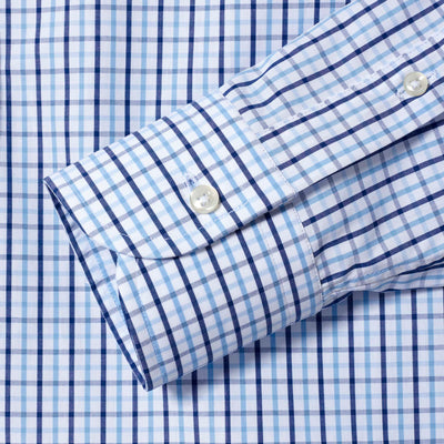 Multi Check Cotton Luc Due Shirt - Gentleman Navy