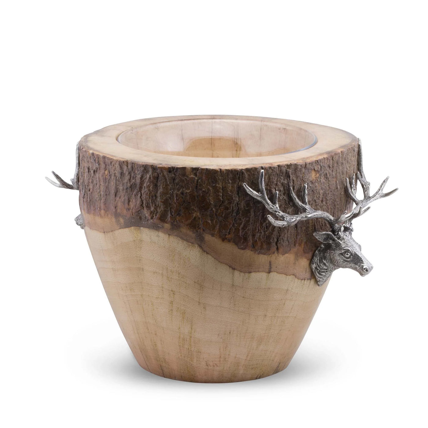 Natural Log Elk Ice Bucket