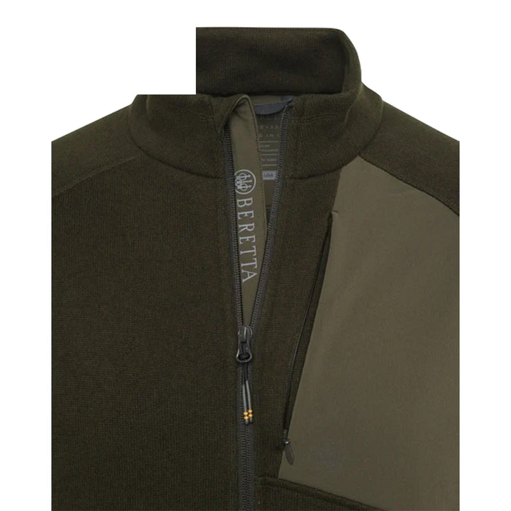 Mens Thermal Fleece Jacket Green Moss Abisko Full Zip Beretta