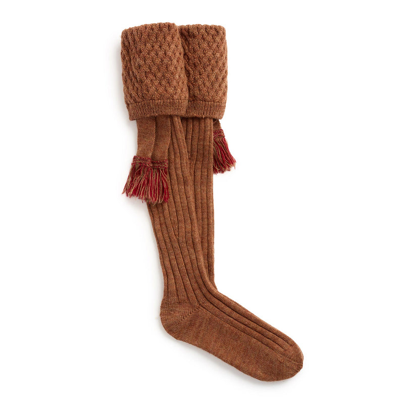 Mayfair Sock & Garter Set - Henna