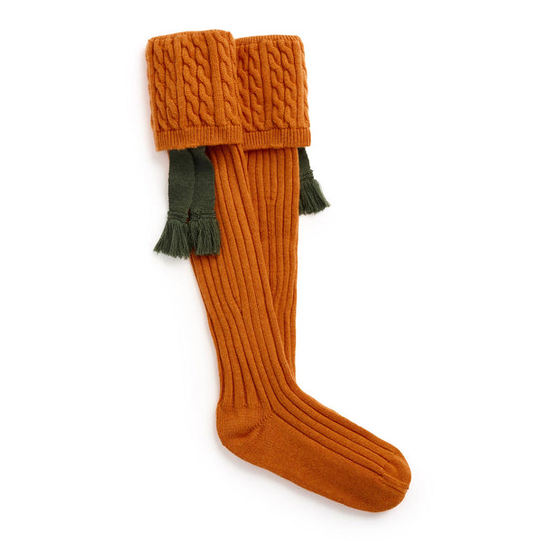 Mayfair Sock & Garter Set - Pumpkin