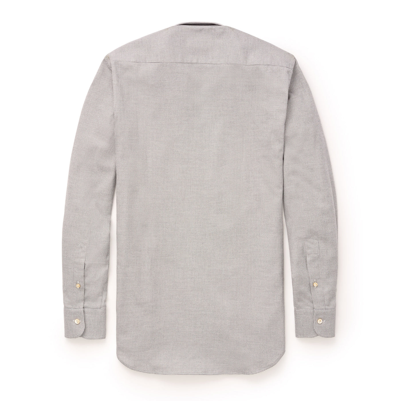 Fine Houndstooth Luc Due Flann Shirt - Brown & Cream