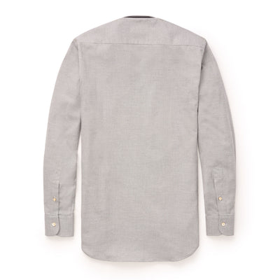 Fine Houndstooth Luc Due Flann Shirt - Brown & Cream