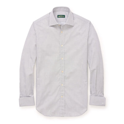 French Cuff Tattersall Check Shirt - Forest Check