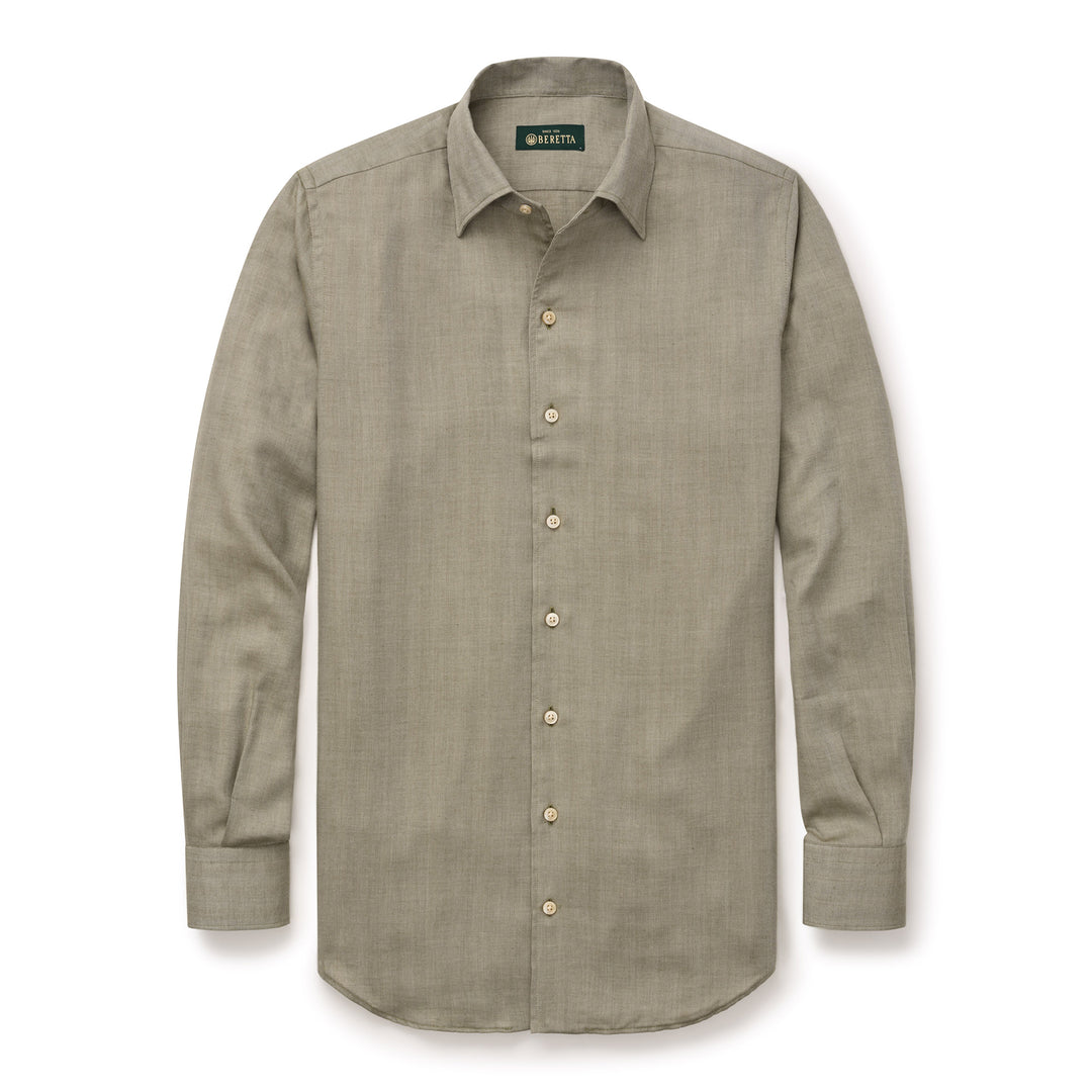 mens light green dress shirt Herringbone Lightweight Twill Shirt - Light Green
