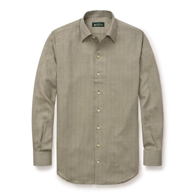 Herringbone Lightweight Twill Shirt - Light Green