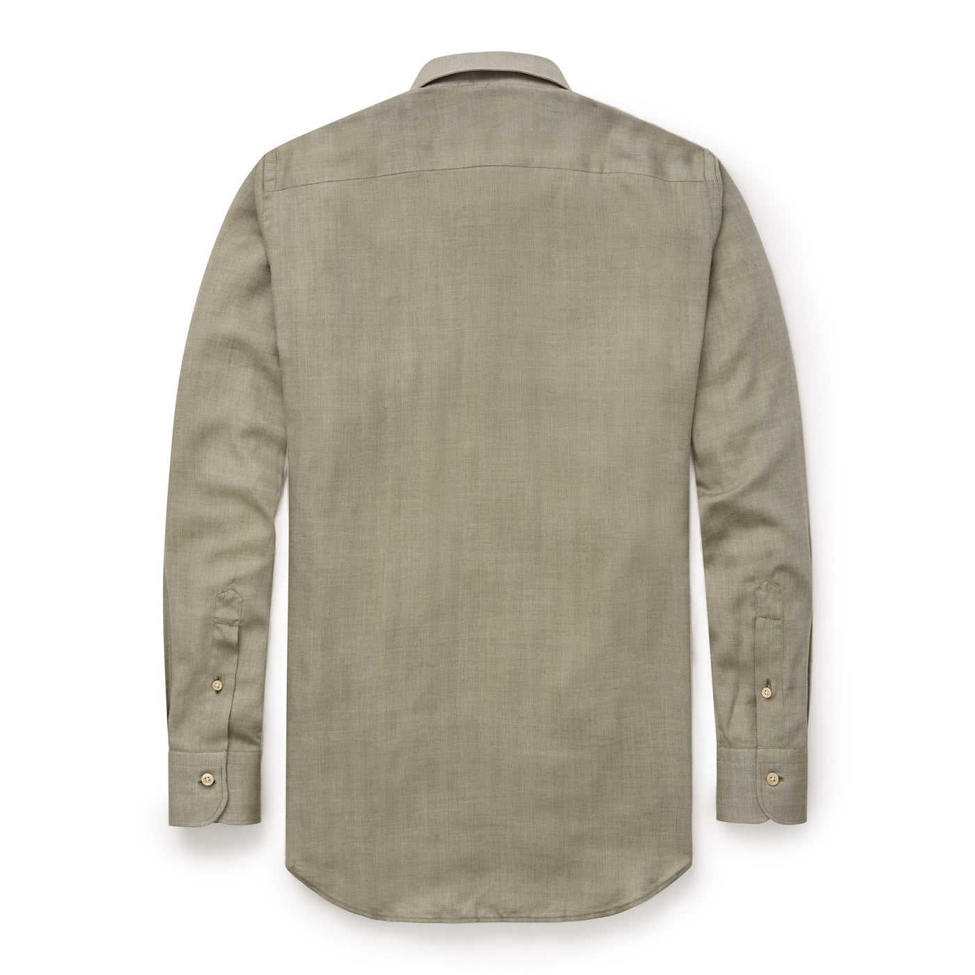 Herringbone Lightweight Twill Shirt - Light Green