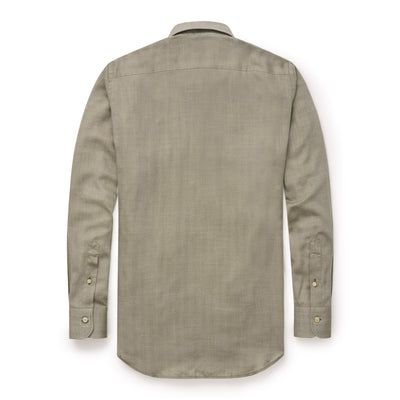 Herringbone Lightweight Twill Shirt - Light Green
