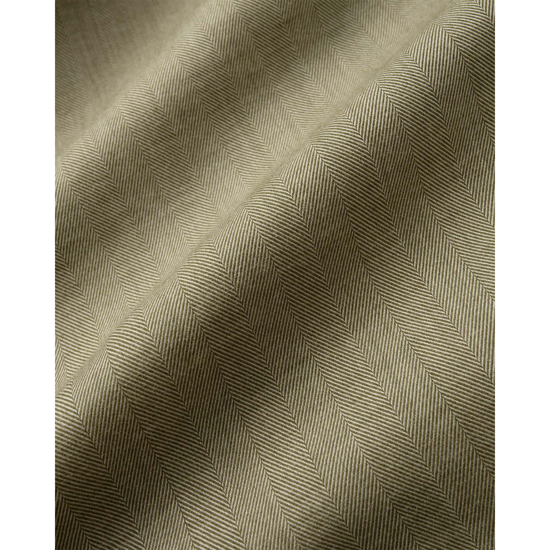 Herringbone Lightweight Twill Shirt - Light Green