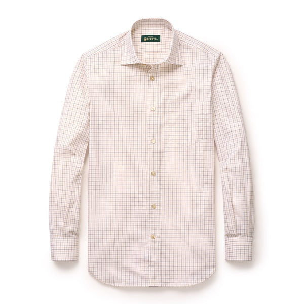 Tattersall Check Luc Due Shirt - Earth Check