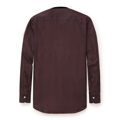 Fancy Twill Western Dress Shirt - Brown