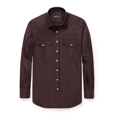 Fancy Twill Western Dress Shirt - Brown