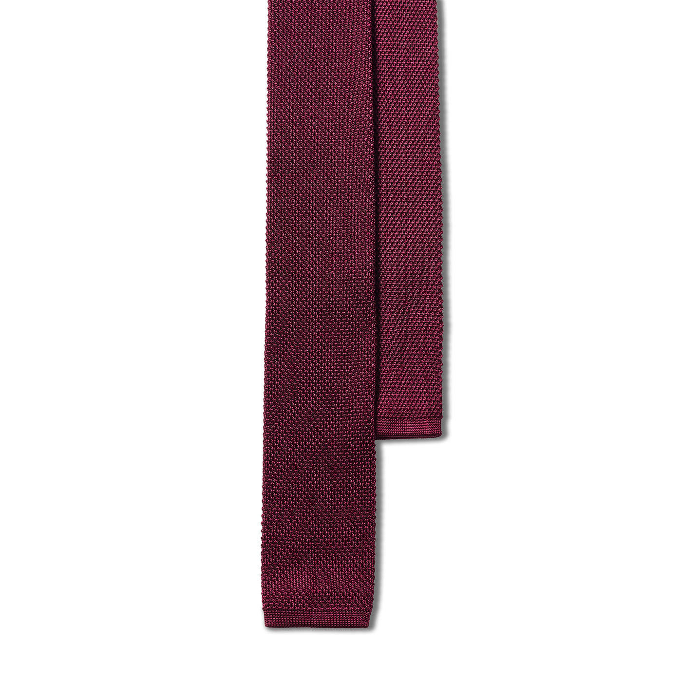 burgundy silk knit tie