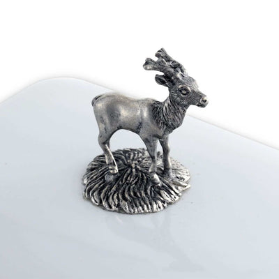stag butter dish with lid