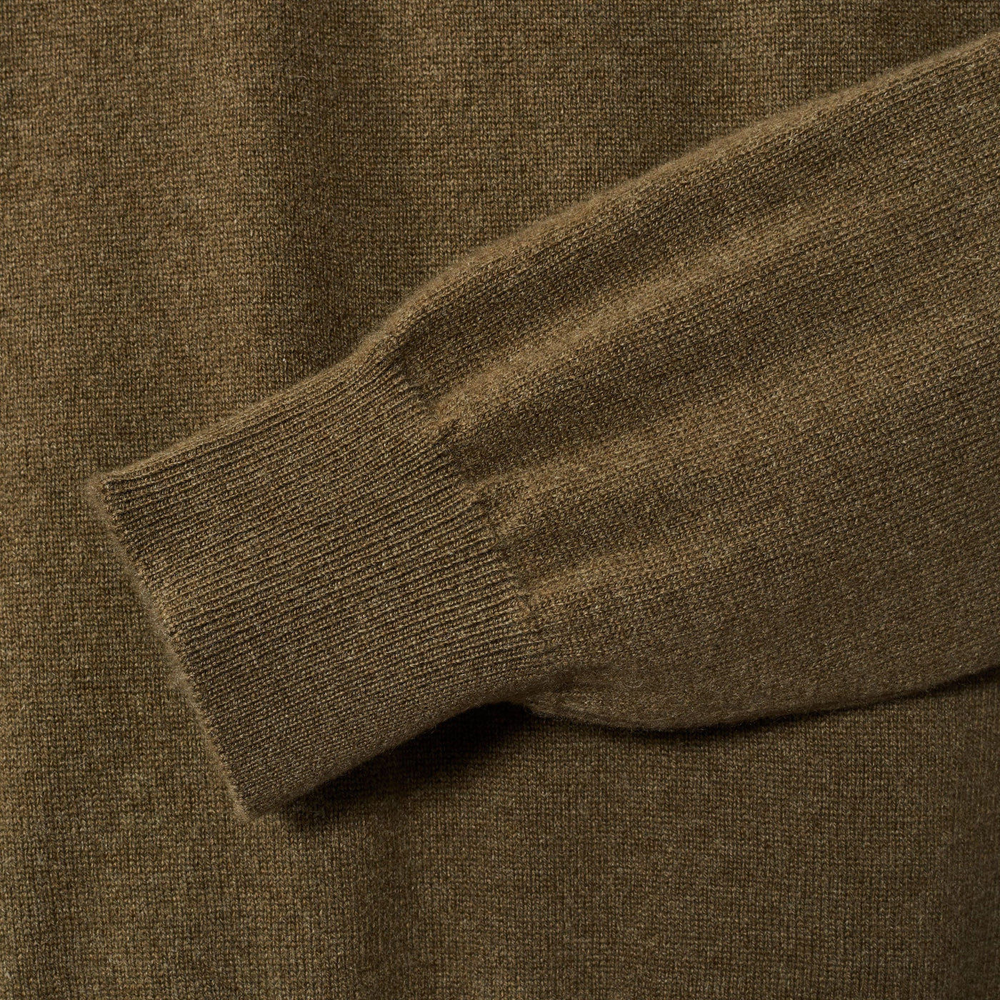 Cashmere Quarter Zip Sweater - Dark Olive