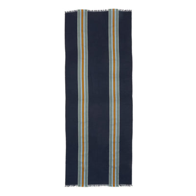 Ribbon Stripe Scarf  - Navy Multi