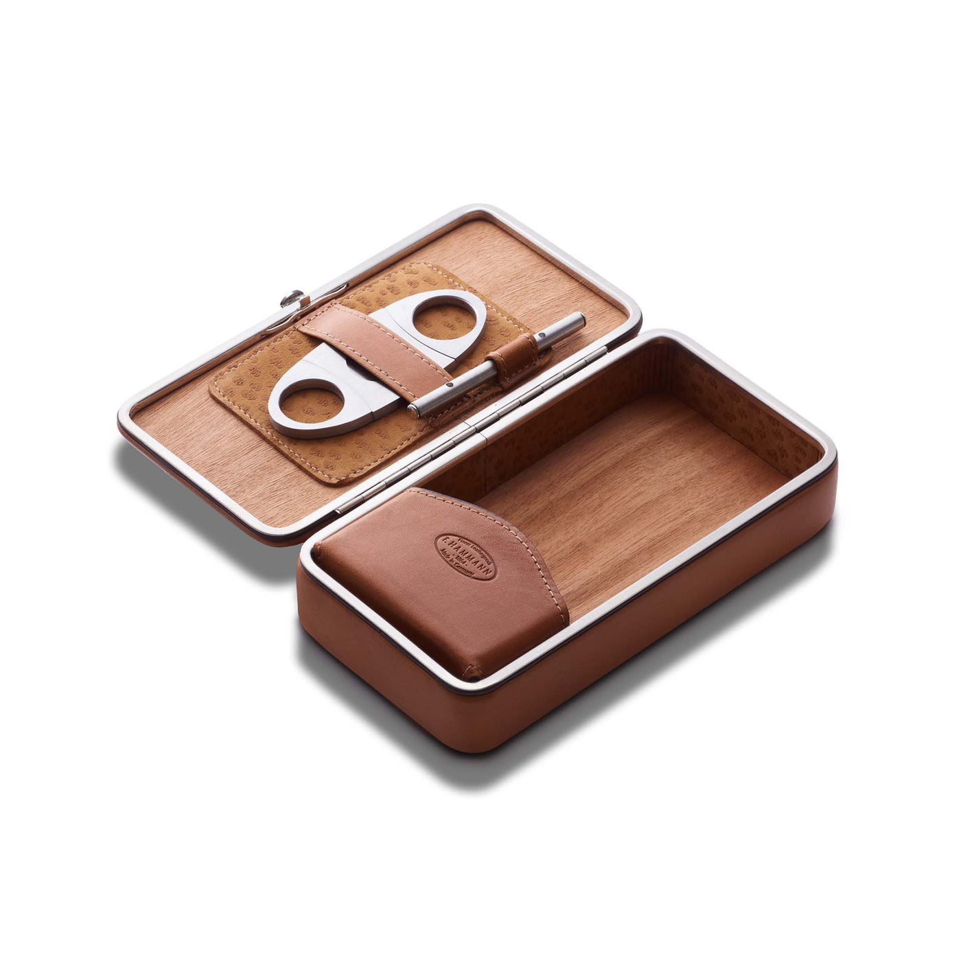 Leather Triple Cigar Travel Case - Coxorange