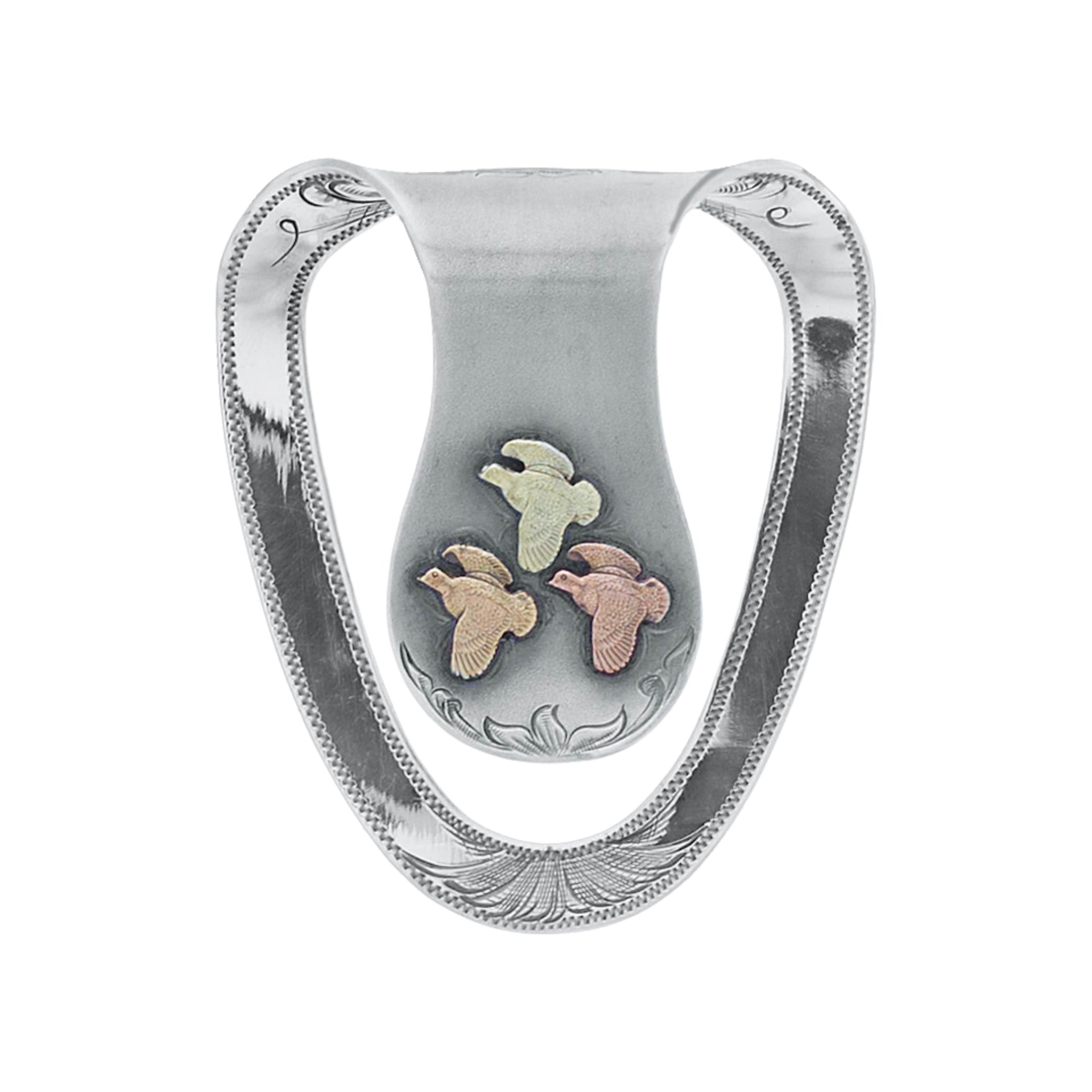 Clint Orms San Jac 1514 Sterling & Tri-Gold Money Clip - Quail For Sale ...