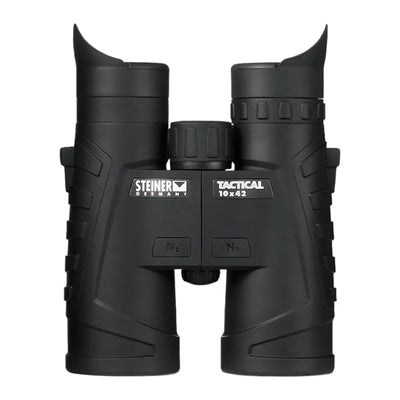 Black binoculars with Steiner Germany branding on a white background