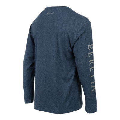 Trident Logo Long Sleeve T-Shirt - Navy Heather