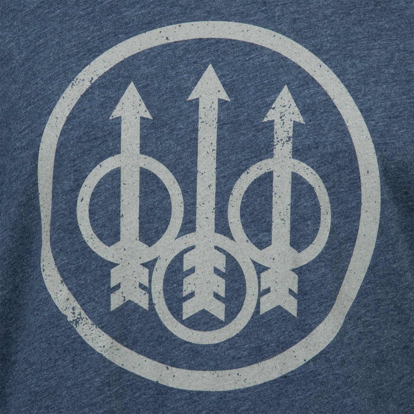 Trident Logo Long Sleeve T-Shirt - Navy Heather