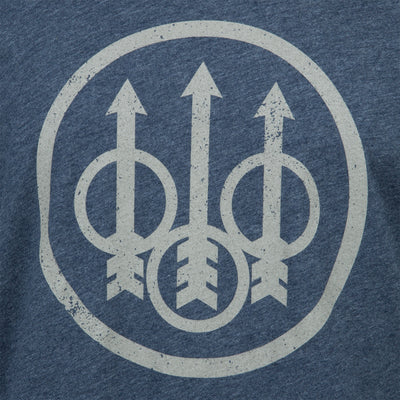 Trident Logo Long Sleeve T-Shirt - Navy Heather