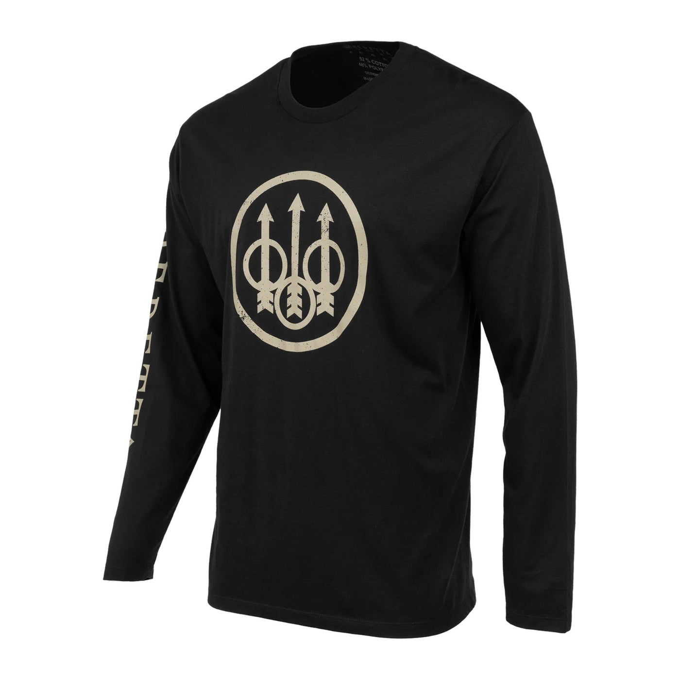 Trident Logo Long Sleeve T-Shirt - Black