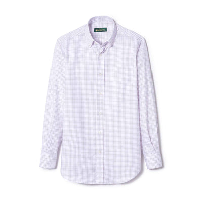 Tattersall Check Cotton Luc Due Shirt - Plum Olive