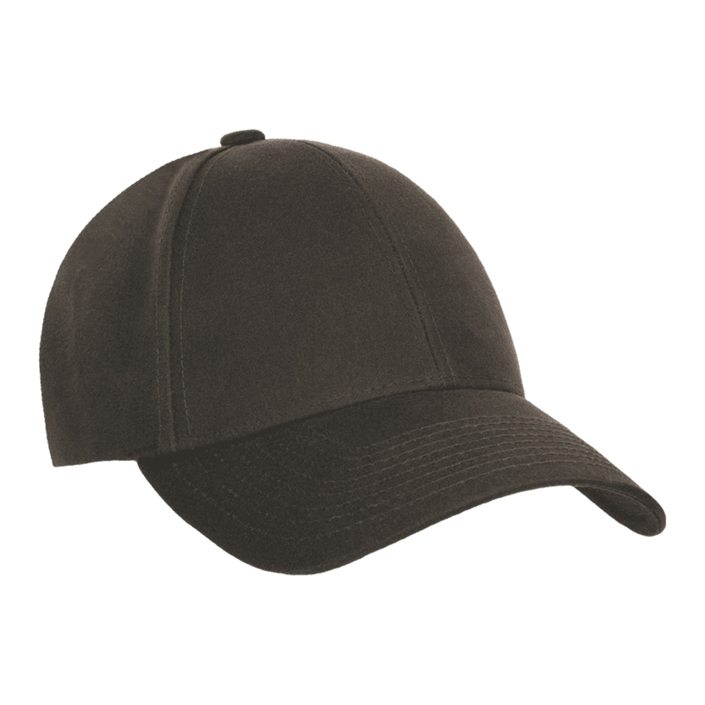 A chestnut brown Legacy Structured, 6-panel classic baseball cap made of waxed cotton.