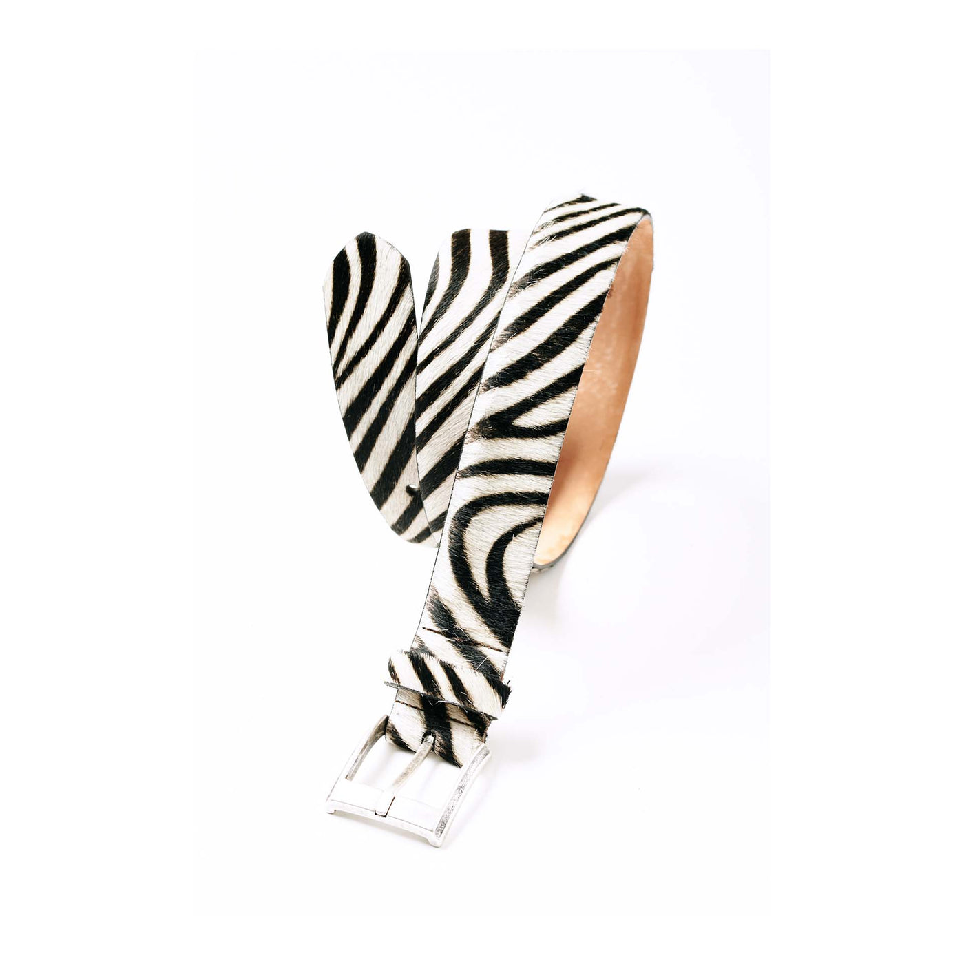 Women's Calf Hair Belt - Zebra