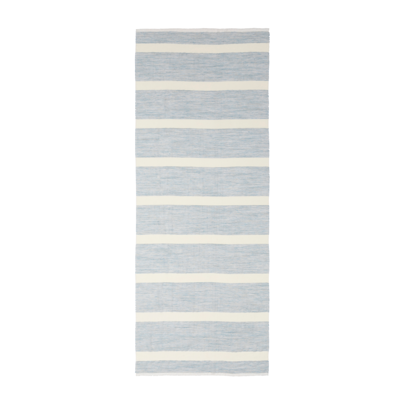 Melange Stripe Scarf - Light Blue