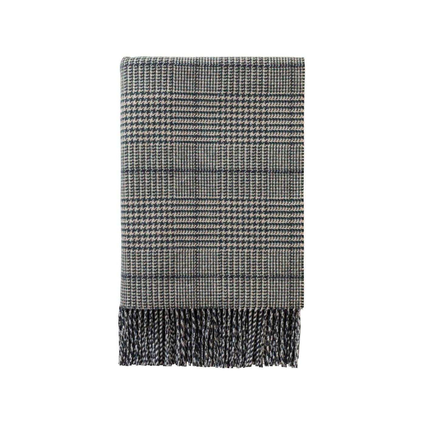 Glen Check Tweed Scarf – Bottle Green