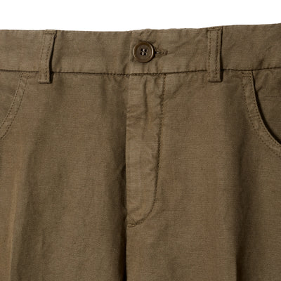 Women's Cotton Linen Blend Pant - Military Green