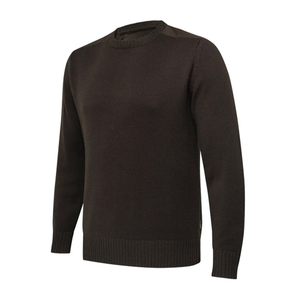 Wilton Crew Neck Tech Sweater - Brown Bark & Moss