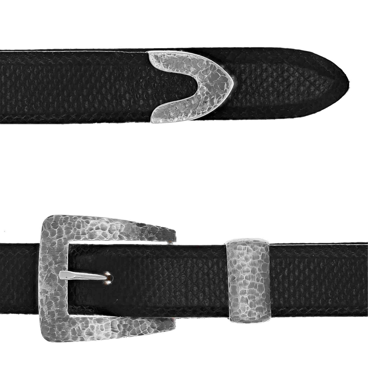 Cochran 1400 Sterling Hand Hammered Dress Buckle Set