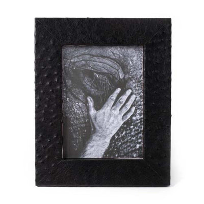 Ostrich Leather Photo Frame - Black
