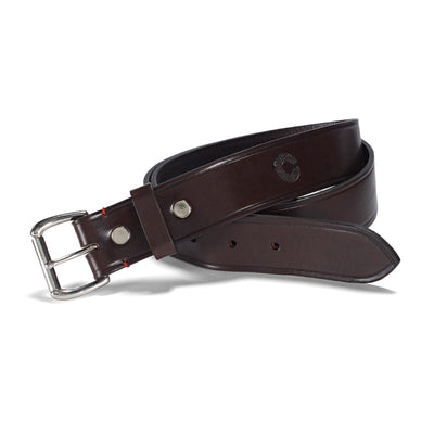 Vintage Leather Rover Belt - Dark Brown