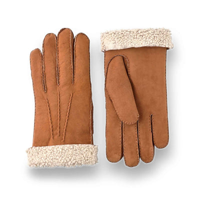Handsewn Shearling Lambskin Suede Gloves